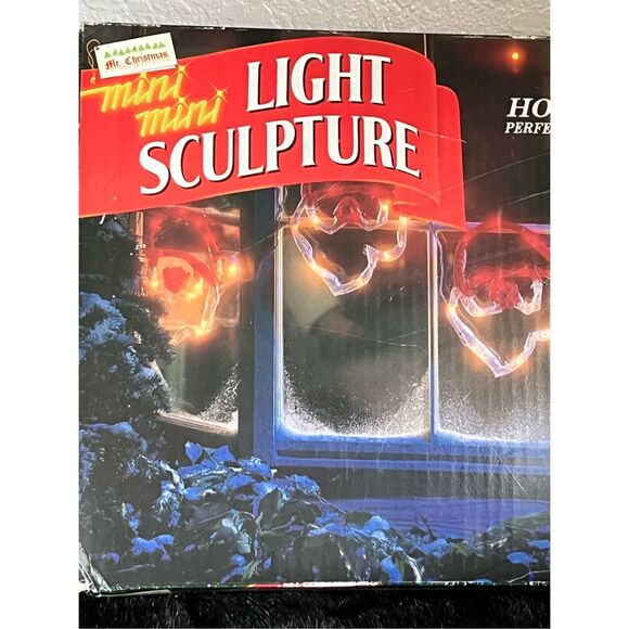 Mr. Christmas Mini Mini SANTA FACES Vintage Christmas Light Sculpture - Picture 2 of 7